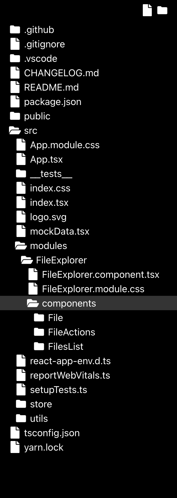 file explorer project ui